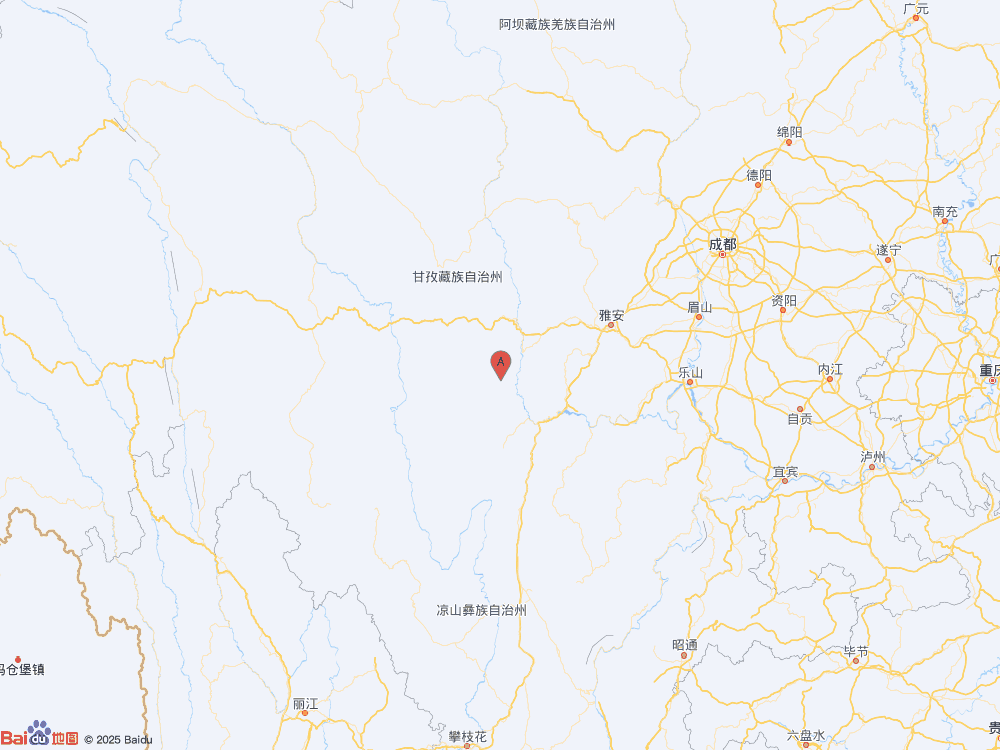 四川甘孜州泸定县（北纬29.62度，东经102.03度）发生3.1级地震