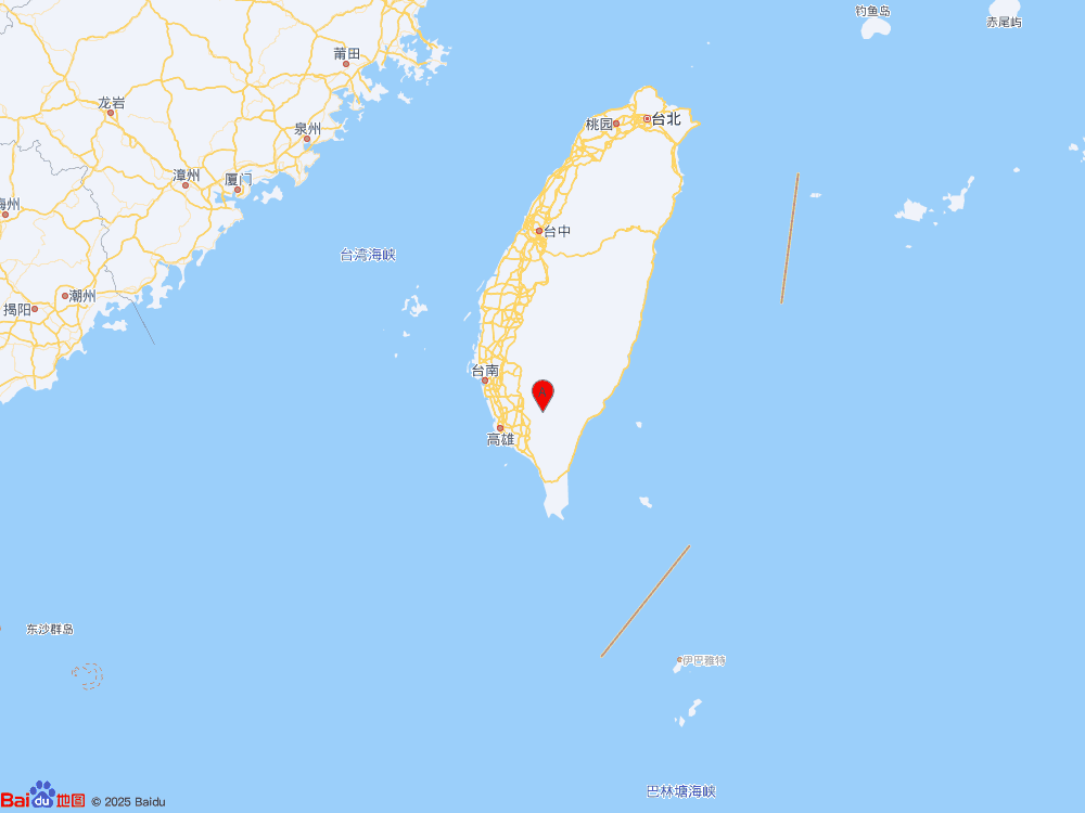 台湾屏东县（北纬22.80度，东经120.68度）发生4.4级地震