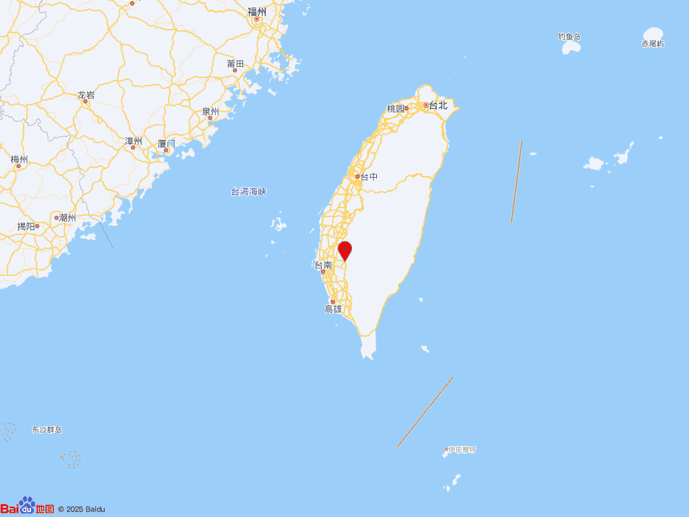 台湾台南市（北纬23.17度，东经120.48度）发生5.1级地震