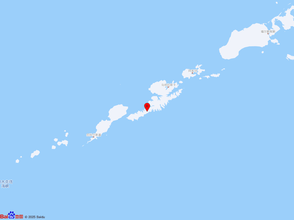 福克斯群岛（北纬53.45度，东经-167.20度）发生5.3级地震