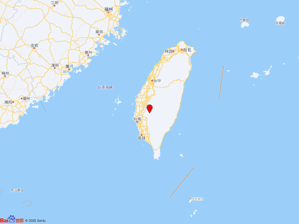 台湾嘉义县（北纬23.29度，东经120.57度）发生4.2级地震