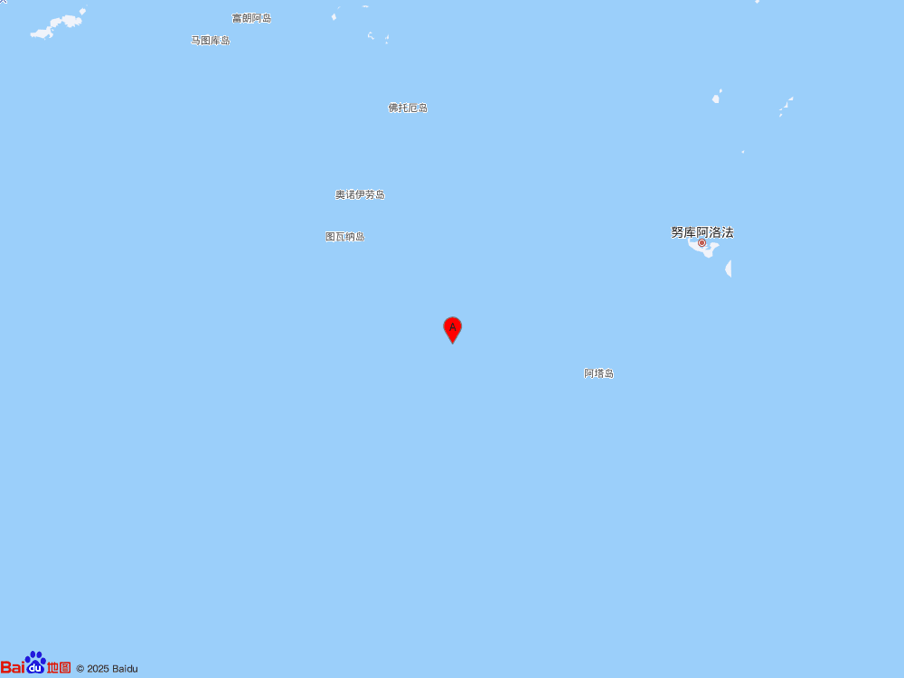 斐济群岛以南海域（北纬-22.05度，东经-177.75度）发生5.8级地震