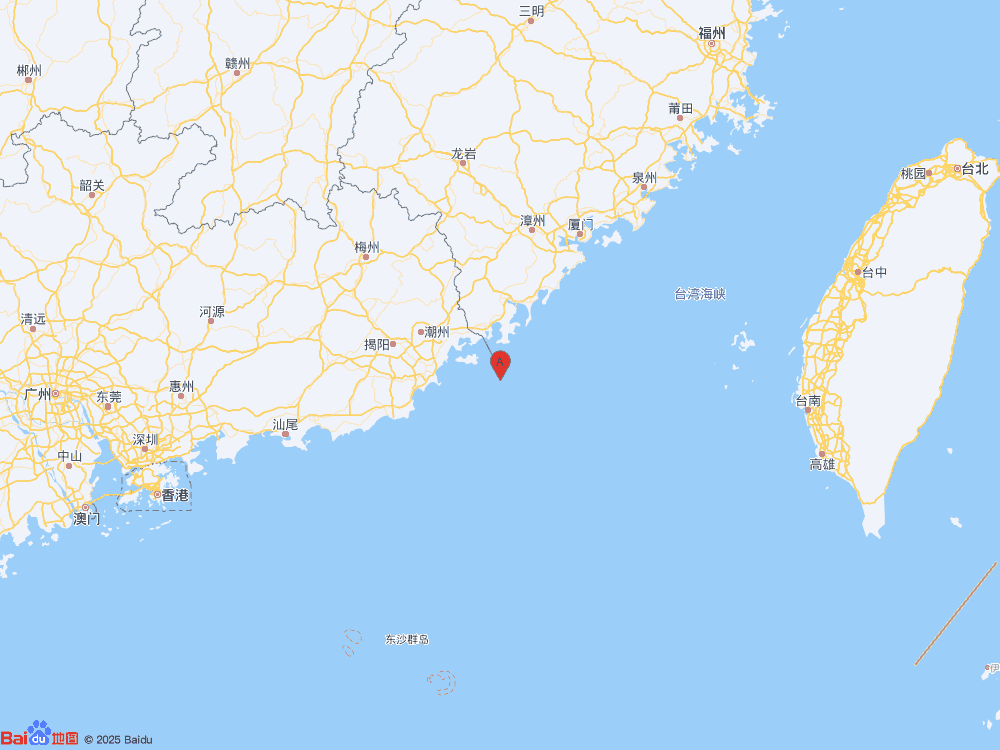 广东汕头市南澳县海域发生3.8级地震